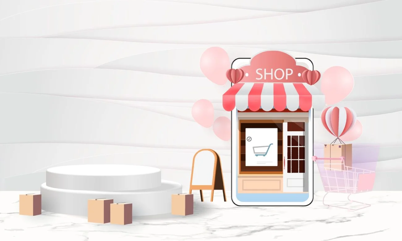 vecteezy online delivery warehouse cartoon paper art on mobile shopping online